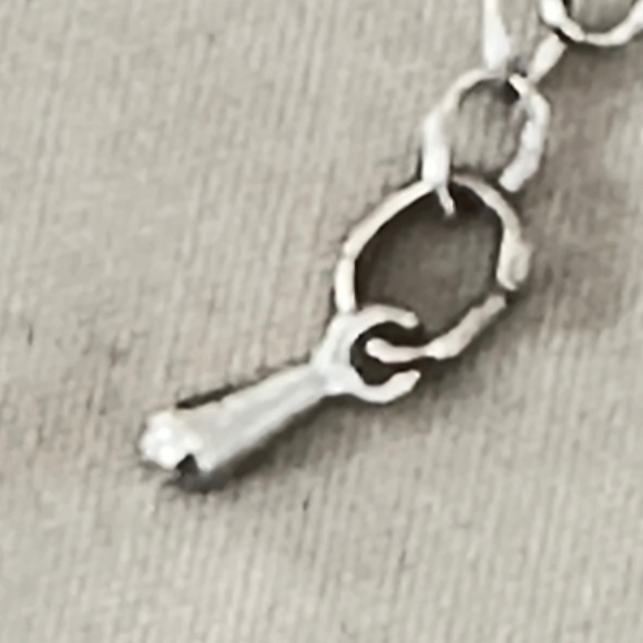 Snowflake Obsidian, round stone choker/necklace on brown cord w/lobster clasp - Picture 7 of 15